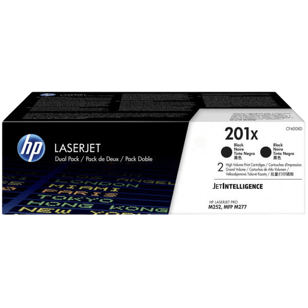 HP 201X / CF400XD sort XL twin pack toner - Original