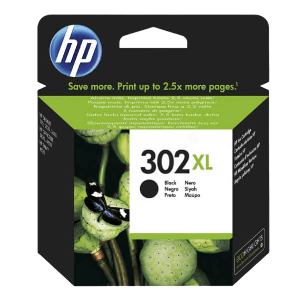 HP 302XL / F6U68AE sort XL blækpatron - Original