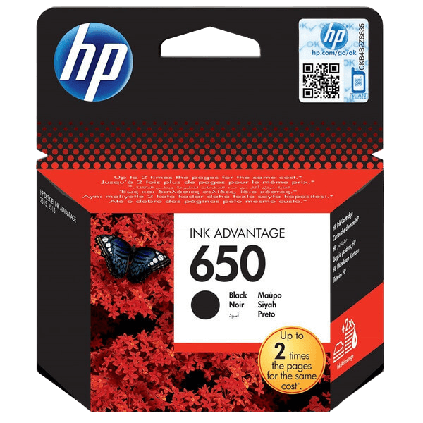 HP 650 / CZ101AE sort blækpatron - Original