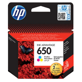 HP 650 / CZ102AE 3 farver i én blækpatron - Original