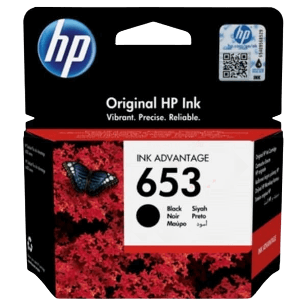 HP 653 / 3YM75AE sort blækpatron - Original