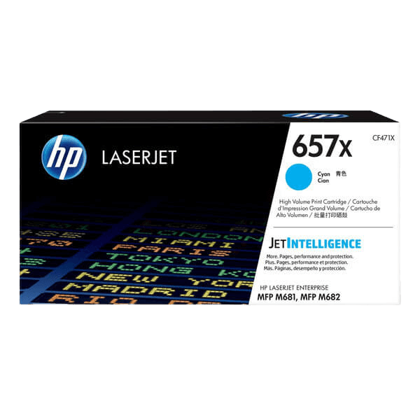HP 657X / CF471X cyan XL toner - Original