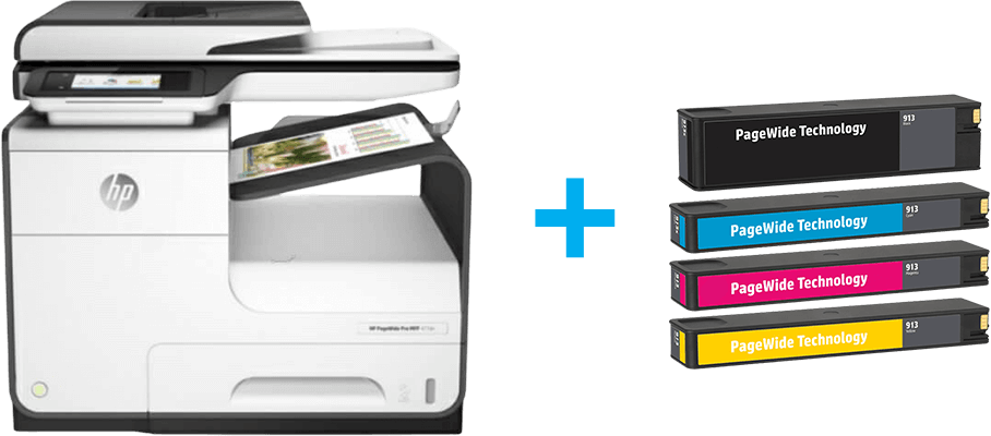 HP PageWide Pro 477dw + HP 913A blæk