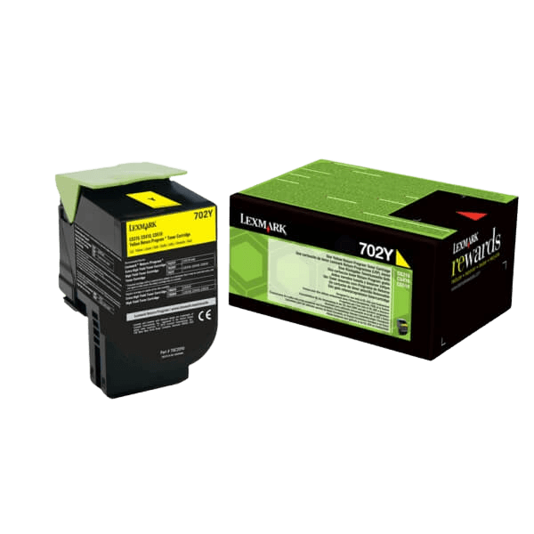 Lexmark 702Y / 70C20Y0 gul toner - Original