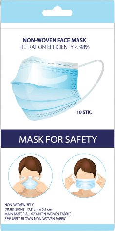 Type IIR Mundbind - 10 stk. (Godkendt og Ce-mærket)